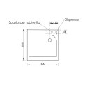 Waschtisch 60x60cm Schrank 2 Türen mit Waschbecken Abdeckung Edilla Montegrappa Auswahl