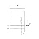 Waschtisch 60x60cm Schrank 2 Türen mit Waschbecken Abdeckung Edilla Montegrappa Modell