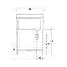 Waschtisch 60x60cm Schrank 2 Türen mit Waschbecken Abdeckung Edilla Montegrappa Modell