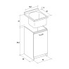 Waschtisch 45x50cm mit Waschbrett und Schrank Edilla Montegrappa Lagerbestand