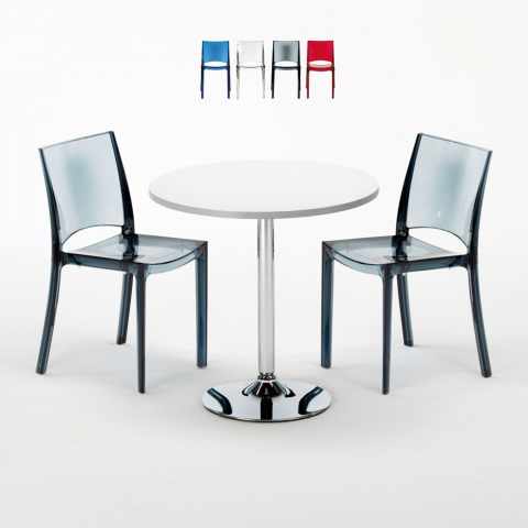 Weiß Rund Tisch und 2 Stühle Farbiges Polypropylen-Innenmastenset Grand Soleil B-Side Spectre Aktion