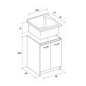 Waschbecken mit Abdeckung 60x60cm Waschtisch mit 2 Türen Edilla Montegrappa Lagerbestand