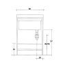 Waschbecken mit Abdeckung 60x60cm Waschtisch mit 2 Türen Edilla Montegrappa Modell