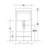 Waschtischunterschrank 45x50 cm mit Holzwäscheablage Edilla Montegrappa Modell