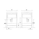 Waschbrettschrank aus Holz 2 Türen 60x50cm Edilla Montegrappa Waschküche Eigenschaften