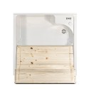 Waschtischunterschrank mit 2 Türen 60x60 cm, Waschbecken mit Holzbrett Edilla Montegrappa Katalog