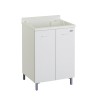 Waschbecken mit Unterschrank 2 Türen 60x50cm Becken Holzbretter Edilla Montegrappa Angebot
