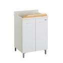 Waschbecken mit Unterschrank 2 Türen 60x50cm Becken Holzbretter Edilla Montegrappa Aktion