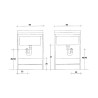 Waschbecken mit Schrank 2 Türen 60x50cm Waschbecken Holzplatte Edilla Montegrappa Eigenschaften