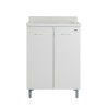 Waschbeckenschrank Wäschepflege Holzplatte 2 Türen 60x60cm Edilla Montegrappa Sales