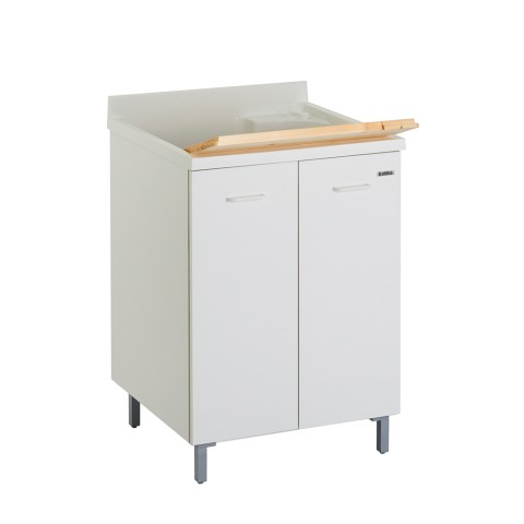 Waschbeckenschrank Wäschepflege Holzplatte 2 Türen 60x60cm Edilla Montegrappa Aktion