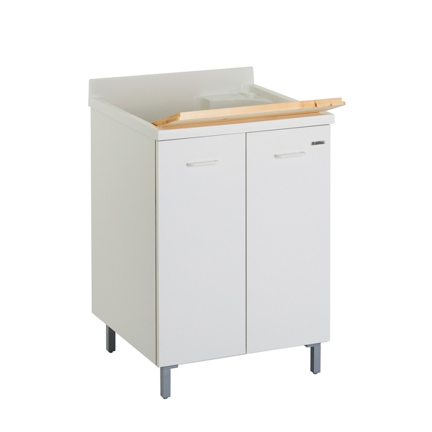 Waschbeckenschrank Wäschepflege Holzplatte 2 Türen 60x60cm Edilla Montegrappa Aktion