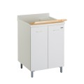 Waschbeckenschrank Wäschepflege Holzplatte 2 Türen 60x60cm Edilla Montegrappa Aktion