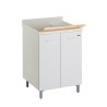 Waschbeckenschrank Wäschepflege Holzplatte 2 Türen 60x60cm Edilla Montegrappa Aktion