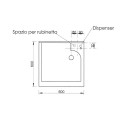 Waschbeckenschrank Wäschepflege Holzplatte 2 Türen 60x60cm Edilla Montegrappa Auswahl
