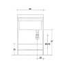 Waschbeckenschrank Wäschepflege Holzplatte 2 Türen 60x60cm Edilla Montegrappa Modell
