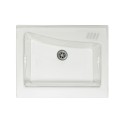 Waschbecken 63x50cm Keramikwaschbecken mit 2 Türen und Holzablage Acqua Edilla Katalog