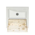 Mobiles Waschbecken Schrank 63x60cm, 2 Türen, Keramikwaschbecken Acqua Edilla Lagerbestand