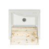 Mobiles Waschbecken Schrank 63x60cm, 2 Türen, Keramikwaschbecken Acqua Edilla Lagerbestand