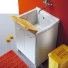 Waschbecken mit Waschschale aus Keramik, 2 Türen, 83x60 cm, Holzplatte Acqua Edilla Verkauf