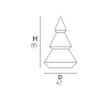 Weihnachtsbaum-Leuchte für Außenbereich mit LED RGB Beleuchtung Abete M Light Sales