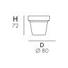 Großer Pflanzkübel ø 80 cm für Außenbereich, Bar, Garten, Terrasse Cornaglia Sales