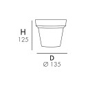 Großer Gartenpflanzkübel Ø 135 cm für Restaurant Cornaglia Sales