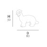 Bunte, moderne Gartenskulptur Tiere Gallo Gatto Kimere Auswahl