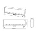 Elektrokamin zur Wandmontage 180 cm LED-Flamme 1500W Amiata Katalog