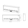 Elektrokamin zur Wandmontage 180 cm LED-Flamme 1500W Amiata Katalog