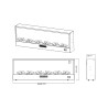 Moderner elektrischer Einbaukamin 1500W, 300cm, 6 Heizstufen Etna Lagerbestand