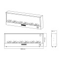 Elektrischer Kamin 1500W zum Einbau oder Stand 50x20x50,7cm Vulture Katalog