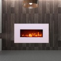 Weißer elektrischer Wandkamin 1500W LED-Flammeneffekt Monte Bianco Verkauf