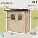 Gartenhaus aus Holz mit Werkzeugbox und Fenster Tür Hobby 198x98 Verkauf