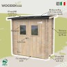 Holzwerkzeugkasten und Gartenhaus mit Fenstertür Hobby 198x98 Verkauf