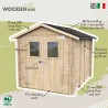 Gerätehaus aus Holz mit Doppeltür für Gartenwerkzeuge, Modell Hobby 198x248 PD Verkauf