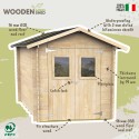 Gartenhaus mit Doppeltür aus Holz für Werkzeuge Roby 198x198 Verkauf