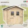 Gartenhaus mit Doppeltür aus Holz für Werkzeuge Roby 198x198 Verkauf