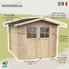 Holz-Gartenhaus mit Doppeltür Opera 215x180 Verkauf