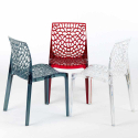 Gruvyer Stapelbarer transparenter Polycarbonat-Stuhl für Bars und Restaurants 
