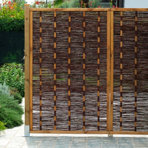 Sichtschutzwand Garten aus Weidenholz geflochten 115x180 cm Aktion