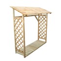 Holzlager mit Gitter für außen Garten, 6 Doppelzentner Holz für Kamin Verkauf