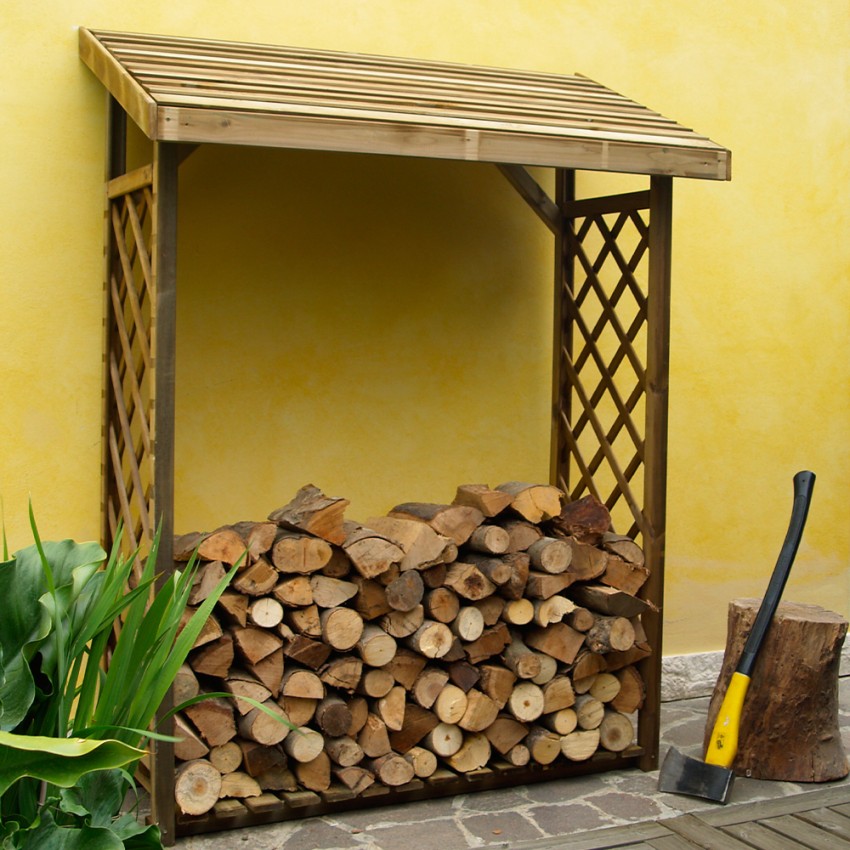 Holzlager mit Gitter für außen Garten, 6 Doppelzentner Holz für Kamin Aktion Holzlager mit Gitter für außen Garten, 6 Doppelzentner Holz für Kamin Aktion