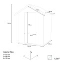 Gartenholzhaus für Geräte mit Einzeltür 146x130 cm Marcella Sales