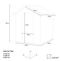 Garten-Gerätehaus aus Holz 178x218cm mit Einzel­tür Formia Sales