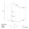 Garten-Gerätehaus aus Holz 178x218cm mit Einzel­tür Formia Sales