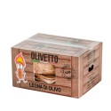 Olivenholz Brennholz in einer Box 40kg Kamin Ofen Ofen Olivetto Rabatte