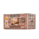 Olivenholz für Kaminofen 160kg auf Palette Olivetto Lagerbestand