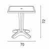 Weiß Quadratisch Tisch und 2 Stühle Farbiges Polypropylen-Innenmastenset Grand Soleil Dune Terrace Kosten