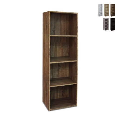 Bücherregal Wohnzimmer Büro 4 Regalböden 40x132 cm Holzregal Duval Aktion